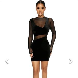 Naked Wardrobe Showstopper Mesh Mini Dress